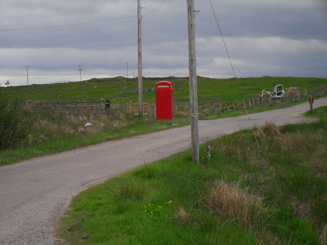 Red telephone Box with digger