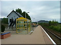 Platform at Newtonmore railway station