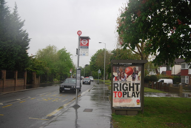 Bus stop, Beulah Hill (A215)