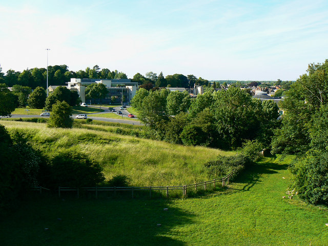 A view north from the Roman amphitheatre, Cirencester