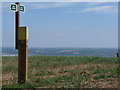 SS4538 : High posts clearly mark the footpath over the Hill between Croyde and Saunton by Roger A Smith