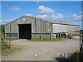 SW4232 : Modern barn at Lower Trewern by Rod Allday