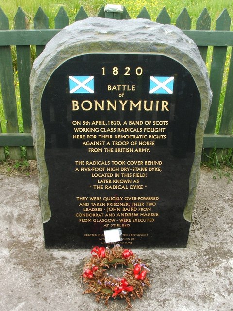 Memorial to Battle of Bonnymuir