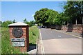 Village sign in Wallington Shore Road