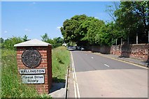 SU5806 : Village sign in Wallington Shore Road by Barry Shimmon