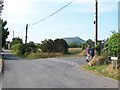 The junction of Lon Llan, Lon Rhos and Lon Fawr