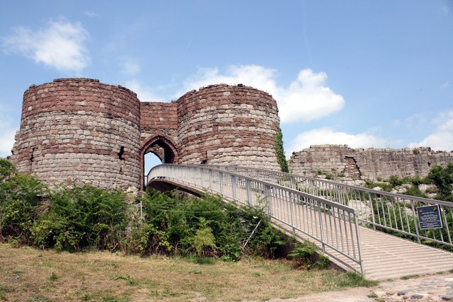 The bridge and gatehouse of Beeston Castle
