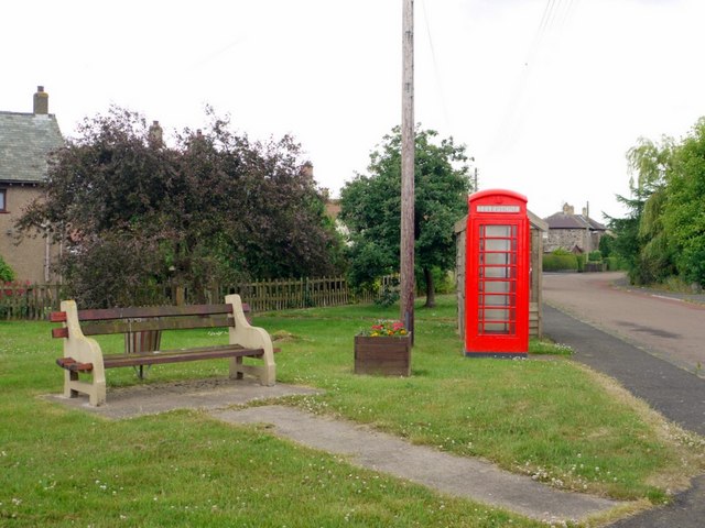 Telephone box on Branxton green