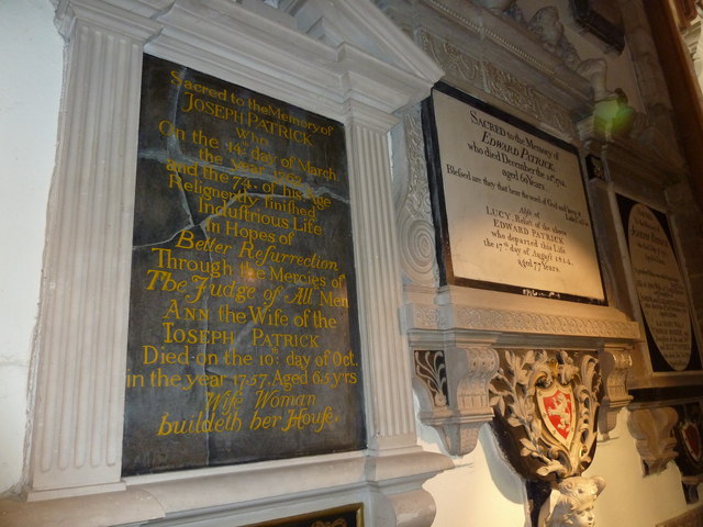Memorials within St Peter's