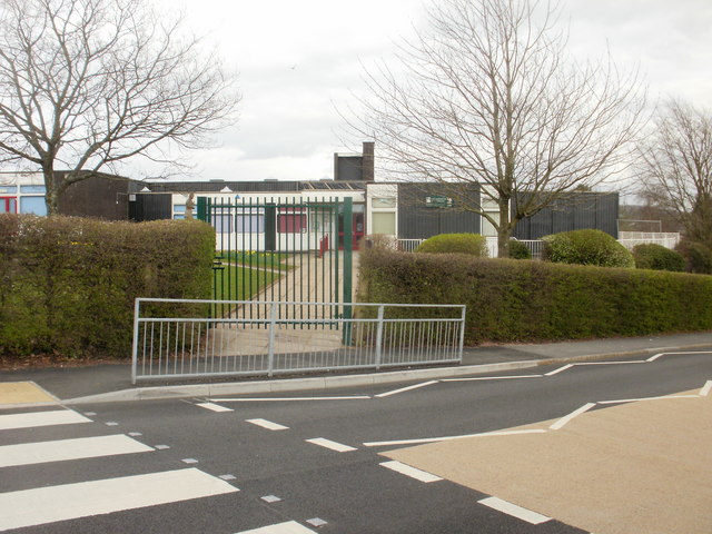 Entrance to Lodge Hill Junior School, Caerleon