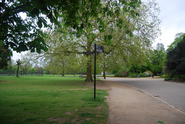 Signpost, Dulwich Park