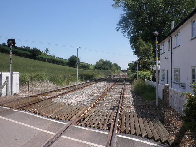 Railway track, near Salmonhutch, looking towards Crediton