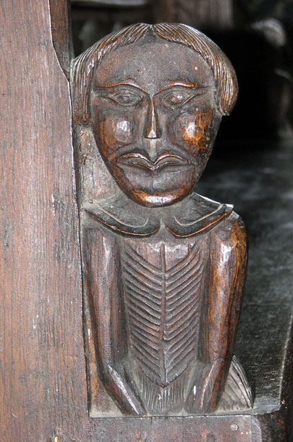 St Martin's church in Houghton - C17 bench end