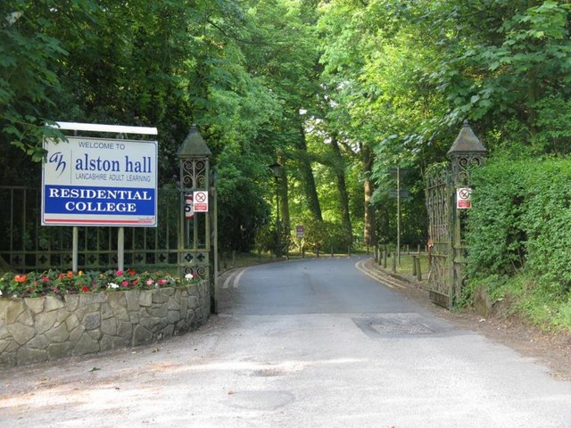 The entrance to Alston Hall