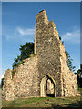 TF8725 : The ruins of St Margaret's church in West Raynham by Evelyn Simak