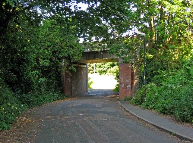 Railway bridge at end of Ombersley Road