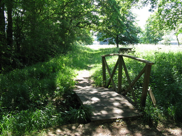 Curved bridge leading to Graffham recreation field