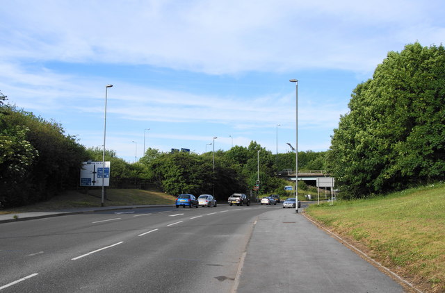 Where Pilsworth Road goes under the M66... © Bill Boaden :: Geograph ...