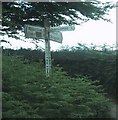 Signpost at Dishcombe Head Cross