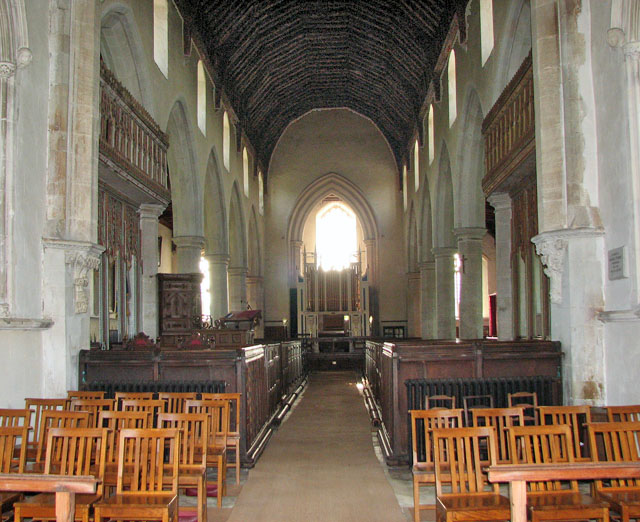 St Mary's church in Dennington - view west
