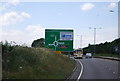 Approaching Thickthorn Interchange, A11