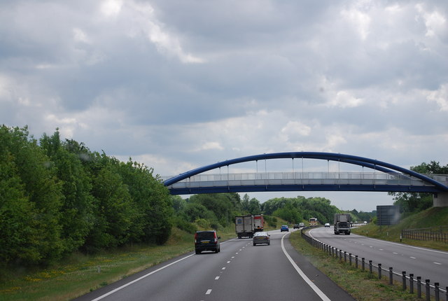 Foot and Cyclebridge over the A11, Attleborough bypass