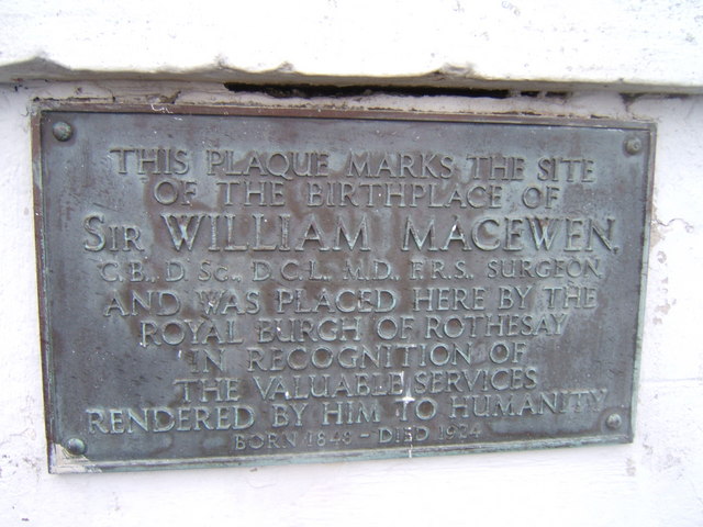 Plaque for Sir William Macewen's Birthplace
