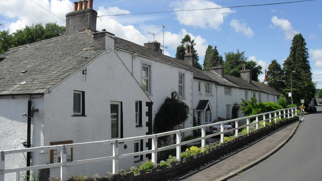 White-washed cottages near Portinscale at Keswick