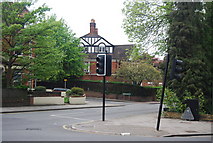 TQ3769 : Traffic light, Manor Rd by N Chadwick