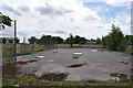 Disused tennis court on former RAF Finningley