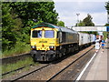 Container train heads towards the Port of Felixstowe