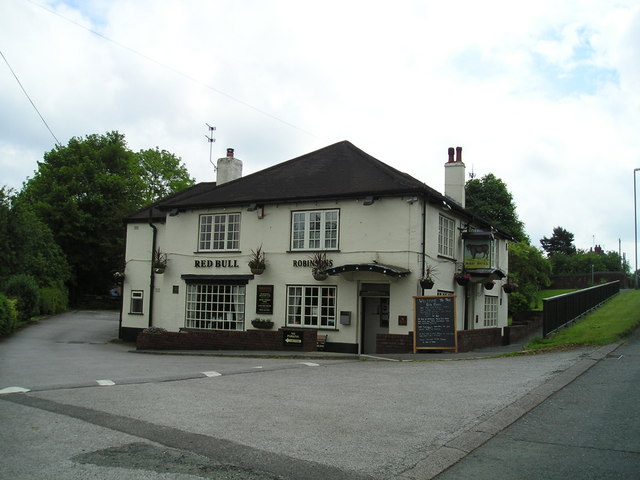 The Red Bull Hotel Pub, Church Lawton,... © canalandriversidepubs co uk ...