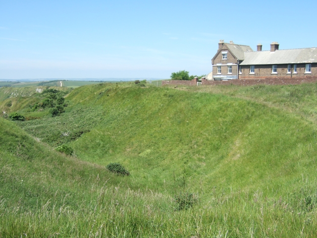 The ditch of the Iron Age fort at White Nothe