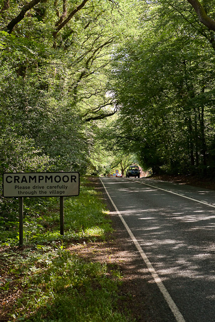 Entering Crampmoor at end of The Straight Mile