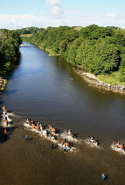 Crossing the River Tweed at the Braw Lads' Gathering