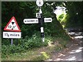 Road signs at the southern end of Bepton Road