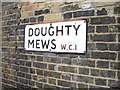 TQ3082 : Street sign Doughty Mews by PAUL FARMER