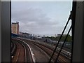 Buildings in Limehouse, viewed from the DLR