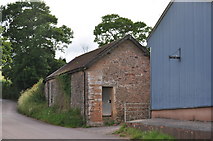 SS9311 : Mid Devon : Seven Crosses Road & Ford Farm by Lewis Clarke