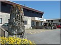 Petrified wood outside the Heights Hotel