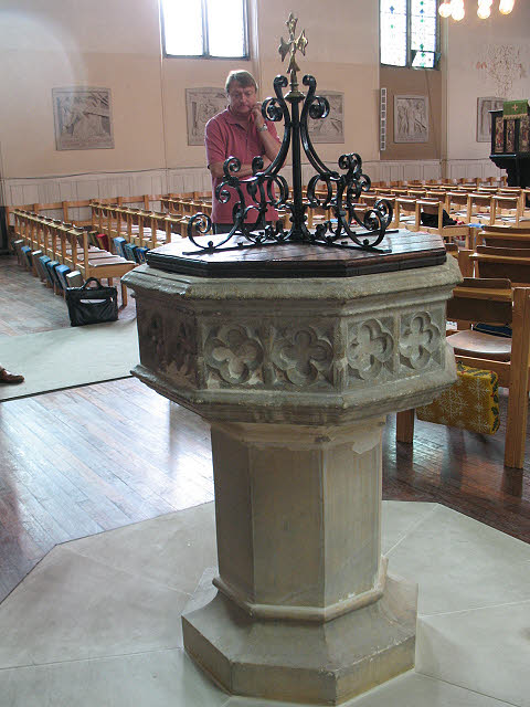 Font of the church of St John the Divine