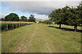 Footpath running west from Ruswick manor farm