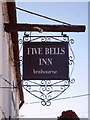 TR1041 : The Five Bells Inn sign by Oast House Archive