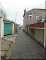 Bank Lane approaches Oak Street, Newport