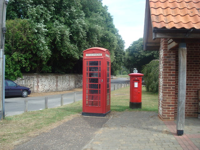 Telephone and post box,Thornham