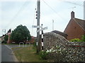 Road sign, Binham