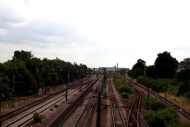 Finsbury Park:  View from a footbridge