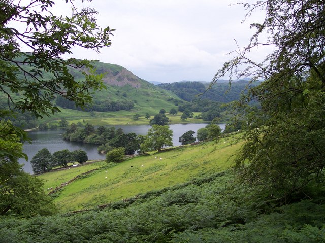 Heron Island in Rydal Water from the Corpse Road