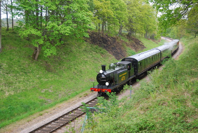 Steam train on the Bluebell Line