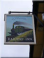 TM2863 : Railway Inn Public House sign by Geographer